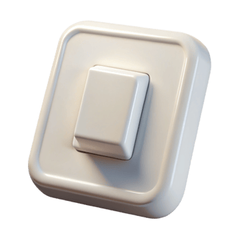 impressive minimalist Light switch, white exclusive png