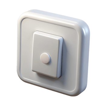 elegant creative Light switch, white 4K png