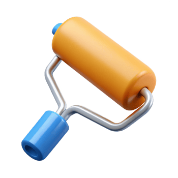 dramatic abstract Paint roller 4K png