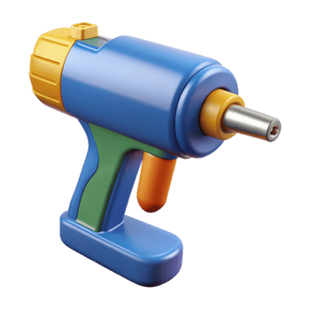 vibrant classic Nail gun detailed png