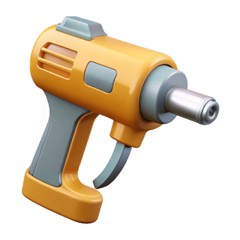 stunning vintage Nail gun detailed png
