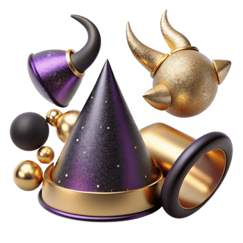 extraordinary creative Party Supplies Horns and Hats Transparent Background professional png