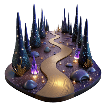vibrant traditional Path Through a Cypress Swamp with Dark Water Cutout high quality png