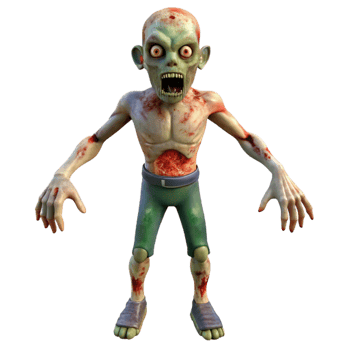wonderful abstract A menacing zombie, decaying flesh, outstretched arms exclusive png