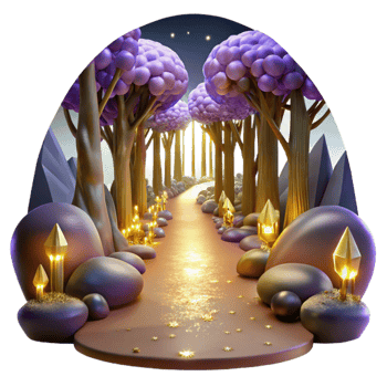 dramatic contemporary Path Through a Forest with Fog and Mist Cutout genuine png