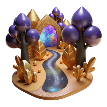extraordinary modern Path Through an Oak Forest with Colorful Leaves Cutout high quality png