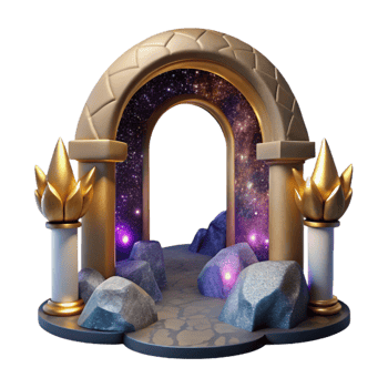 magnificent vintage Path Through Archway in Ancient Ruins Isolated high resolution png