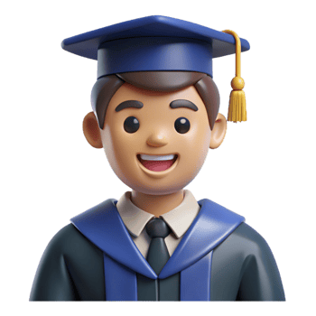 extraordinary rustic Graduate student in cap and gown, premium png
