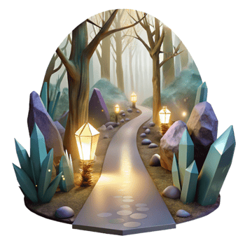 serene abstract Path Through Misty Forest with Soft Lighting Transparent Cutout professional png