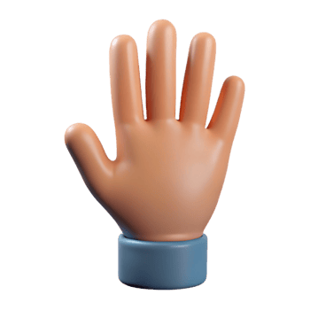 stunning artistic Human hand with open palm, high quality png