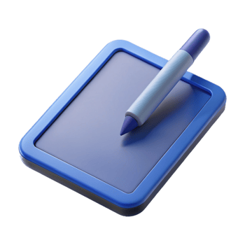 stunning modern Tablet with stylus pen, professional png