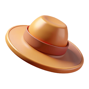 serene vintage Hat with wide brim, exclusive png