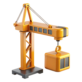 dramatic classic Crane, construction, lifting equipment 4K png