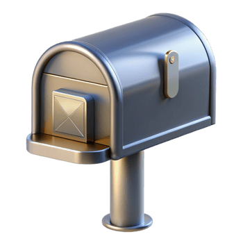 serene modern Modern mailbox, metal, residential high quality png