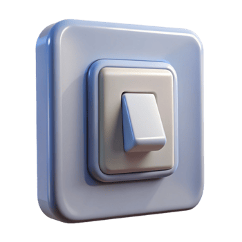 impressive creative Light switch, electrical, wall mounted detailed png