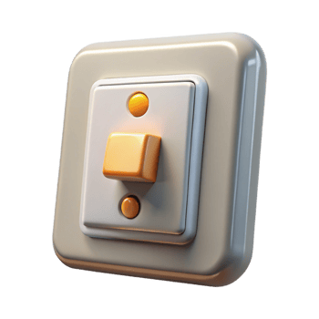 impressive minimalist Light switch, electrical, wall mounted genuine png
