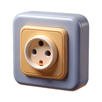 impressive minimalist Electrical outlet, power socket, wall mounted premium png