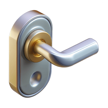 magnificent abstract Door handle, lever style, modern authentic png