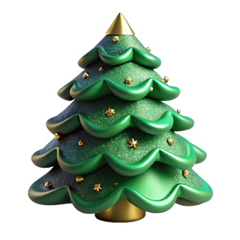 dramatic creative Pine Tree Green Isolated png