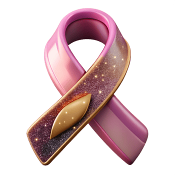dramatic vintage Pink Ribbon Awareness Symbol Cutout Transparent Background high resolution png