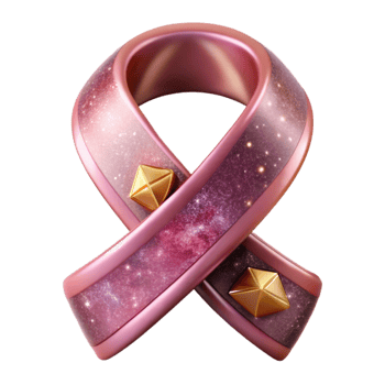 serene minimalist Pink Ribbon Awareness Symbol Cutout Transparent Background exclusive png