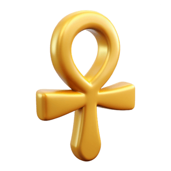 serene creative Ankh, Egyptian symbol of life 4K png