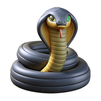 extraordinary classic A coiled king cobra with hood extended genuine png