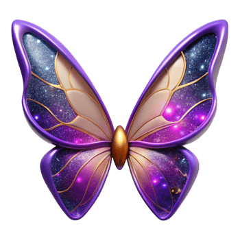 impressive modern Purple Butterfly Wings Open Position Transparent Background premium png