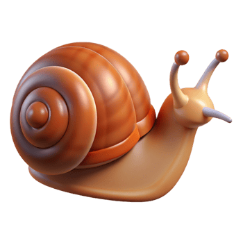 magnificent classic A snail crawling slowly professional png