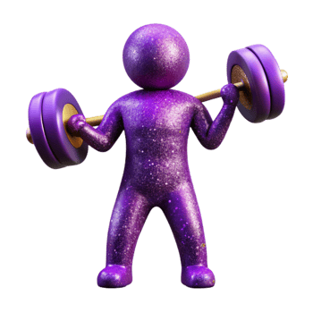 extraordinary vintage Purple Weightlifter Silhouette Lifting Barbell Cutout genuine png