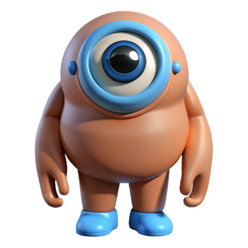 magnificent traditional Cyclops, one-eyed giant, high resolution png