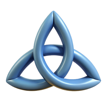 extraordinary minimalist Triquetra, Celtic symbol, high quality png