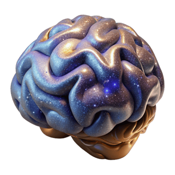 dramatic abstract Realistic Brain Top View Isolated original png