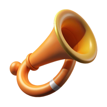 vibrant creative A horn, animal horn, with mouthpiece genuine png