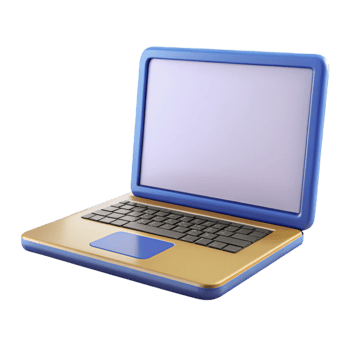 stunning vintage Laptop computer with blank screen 4K png