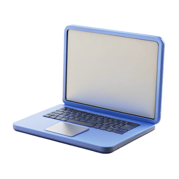 impressive vintage Laptop computer with blank screen high resolution png