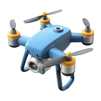 extraordinary artistic Drone with camera and propellers high quality png