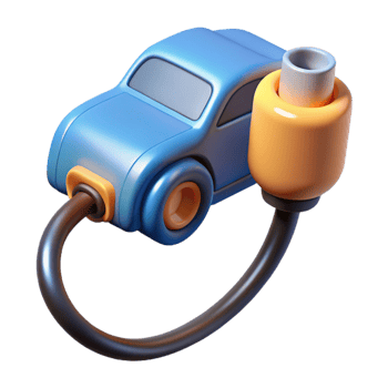 beautiful artistic Electric car charging cable 4K png