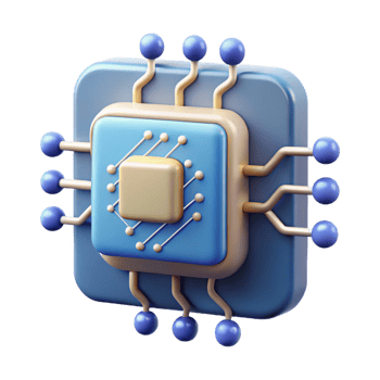 elegant modern Artificial intelligence chip with neural network design exclusive png