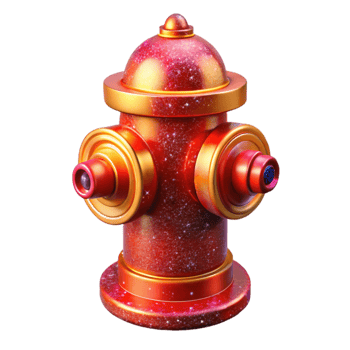 extraordinary vintage Red Fire Hydrant Sidewalk Perspective Isolated Element authentic png