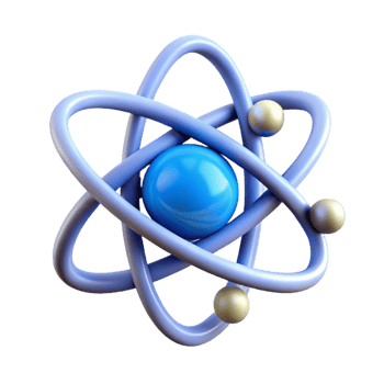 impressive abstract Quantum computing atom icon premium png