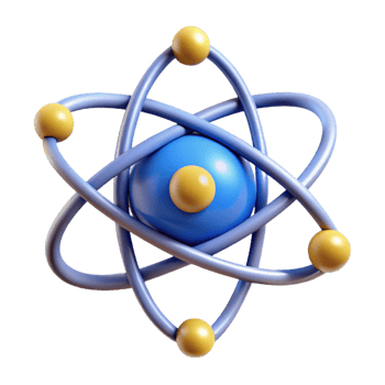 vibrant modern Quantum computing atom icon professional png