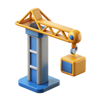 wonderful contemporary Construction technology crane icon 4K png