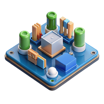 serene classic Circuit board with components exclusive png