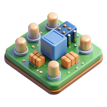 elegant contemporary Circuit board with components original png