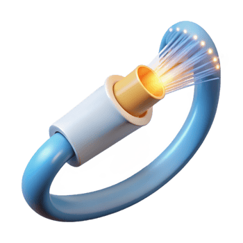impressive creative Fiber optic cable with light emanating genuine png