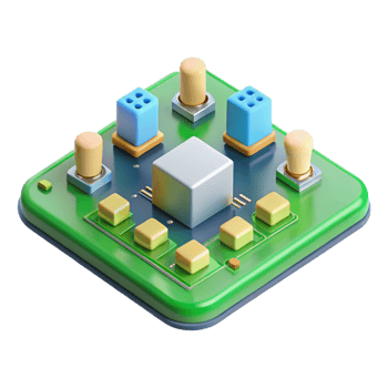 magnificent classic Circuit board with components professional png
