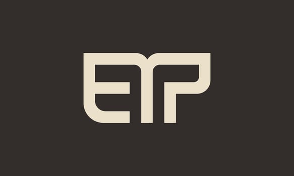 ETP monogram logo design vector