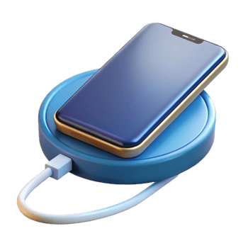 wonderful artistic Smartphone charging on wireless charging pad original png