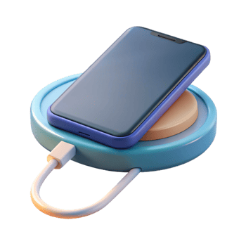 extraordinary contemporary Smartphone charging on wireless charging pad high quality png